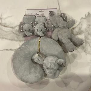 COPY - 3 piece grey & white polkadot baby travel set